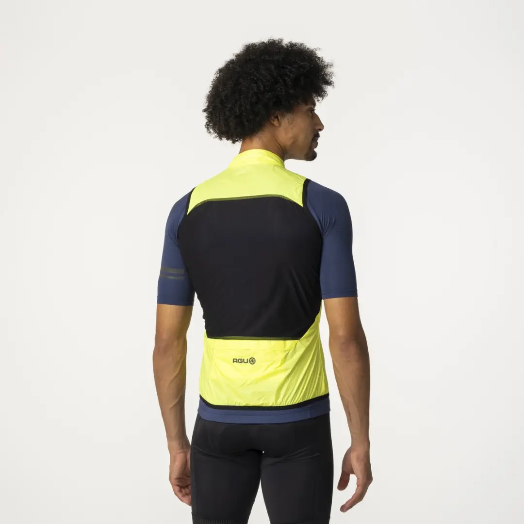 AGU Essential Windbody Fietsvest Winddicht Reflecterend Geel XXXL - afbeelding 5 van 6