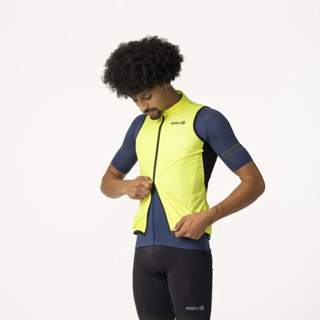 AGU Essential Windbody Fietsvest Winddicht Reflecterend Geel XXXL - afbeelding 4 van 6