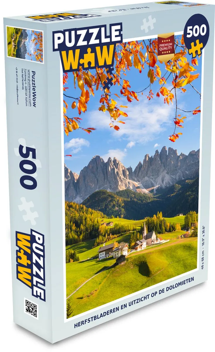 PuzzleWow Herfstbladeren Dolomieten Legpuzzel 500 Stuks