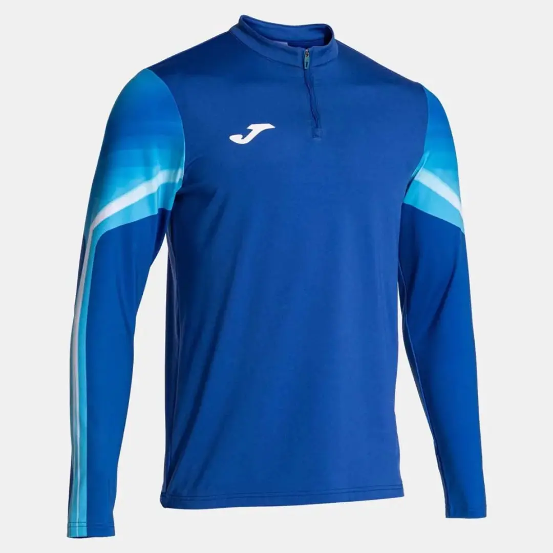 Joma Elite Xi Sweatshirt - Halve Rits - Royal/White - XL - afbeelding 3 van 4