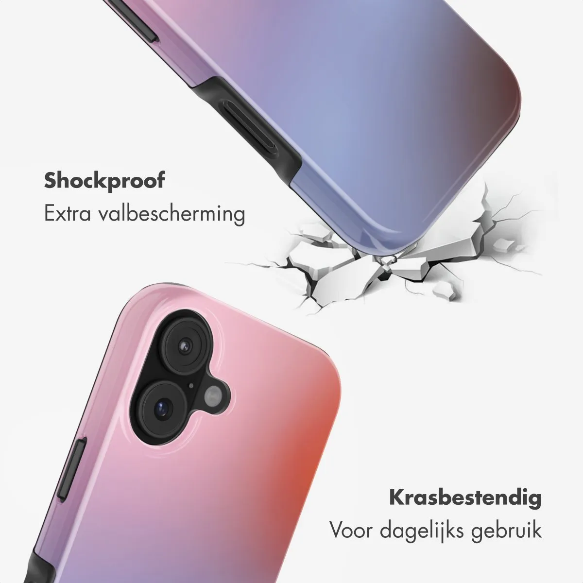 Selencia iPhone 17 Hoesje - Gradient Soft Blush - MagSafe