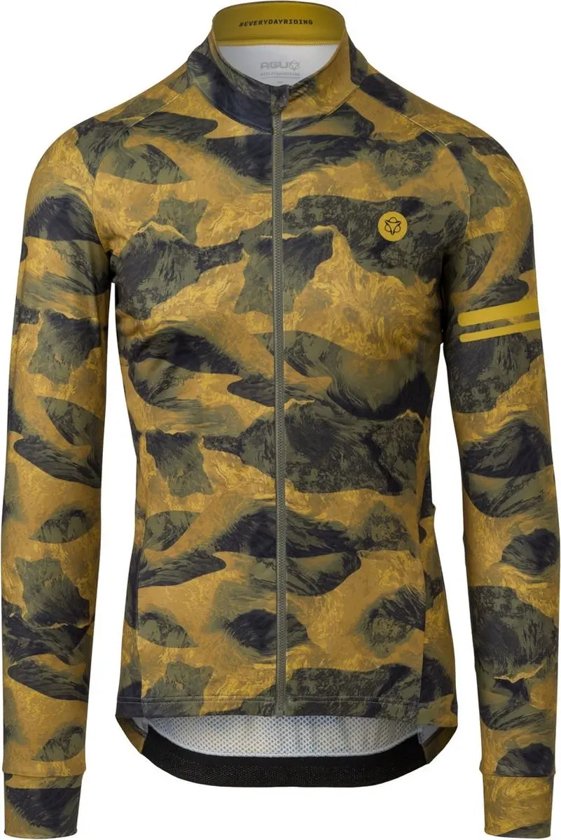 AGU Abstract Mountains Fietsshirt Lange Mouwen Performance Heren