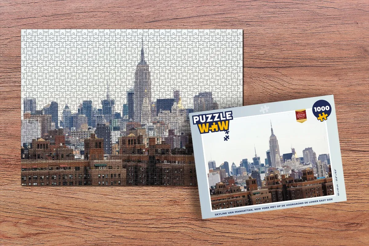 PuzzleWow Skyline Manhattan Legpuzzel 1000 Stuks - Multicolor