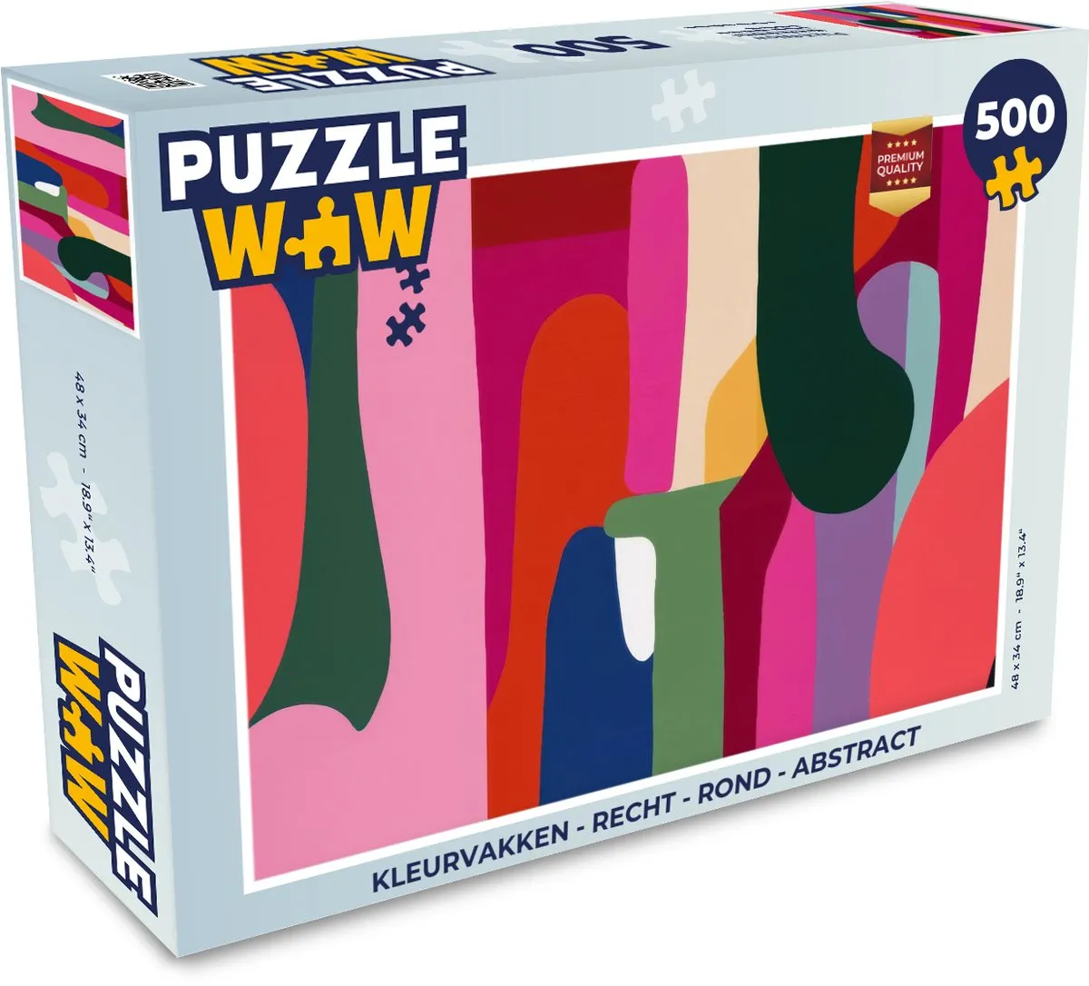PuzzleWow Kleurvakken Abstract Legpuzzel 500 Stuks - MPN 8721406843702