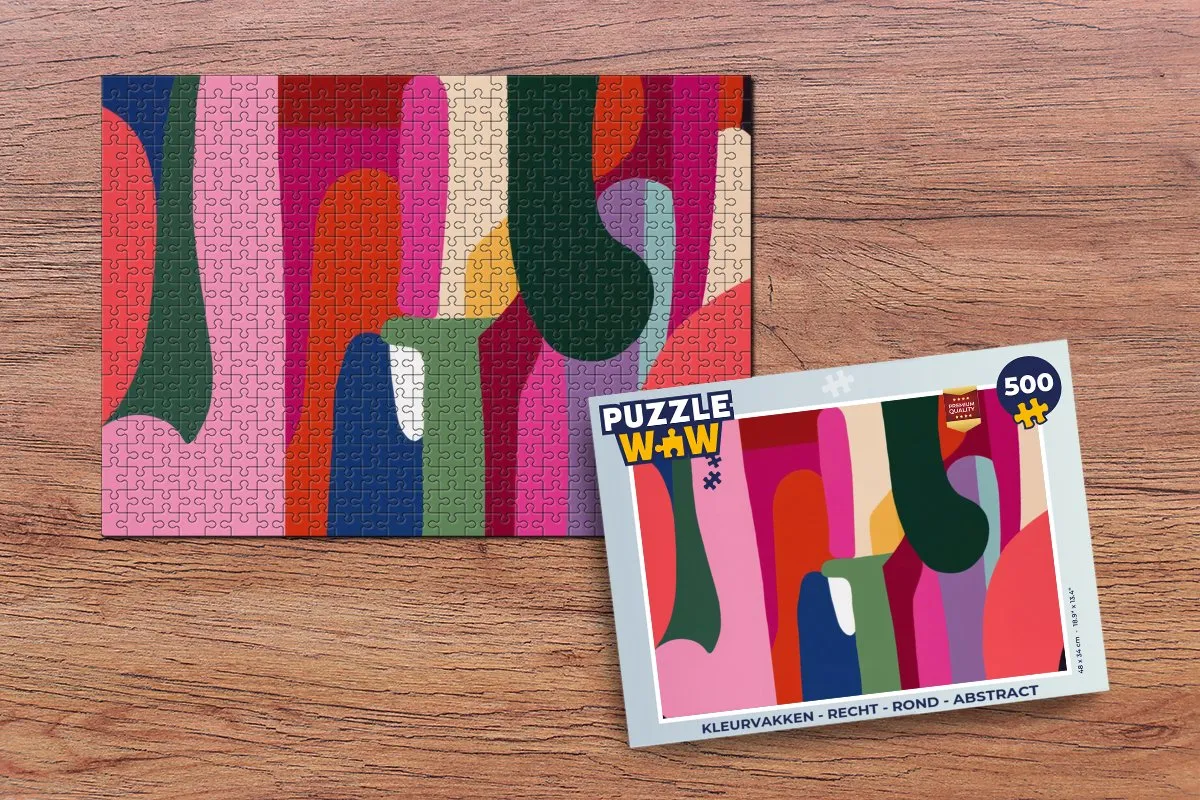 PuzzleWow Kleurvakken Abstract Legpuzzel 500 Stuks - MPN 8721406843702