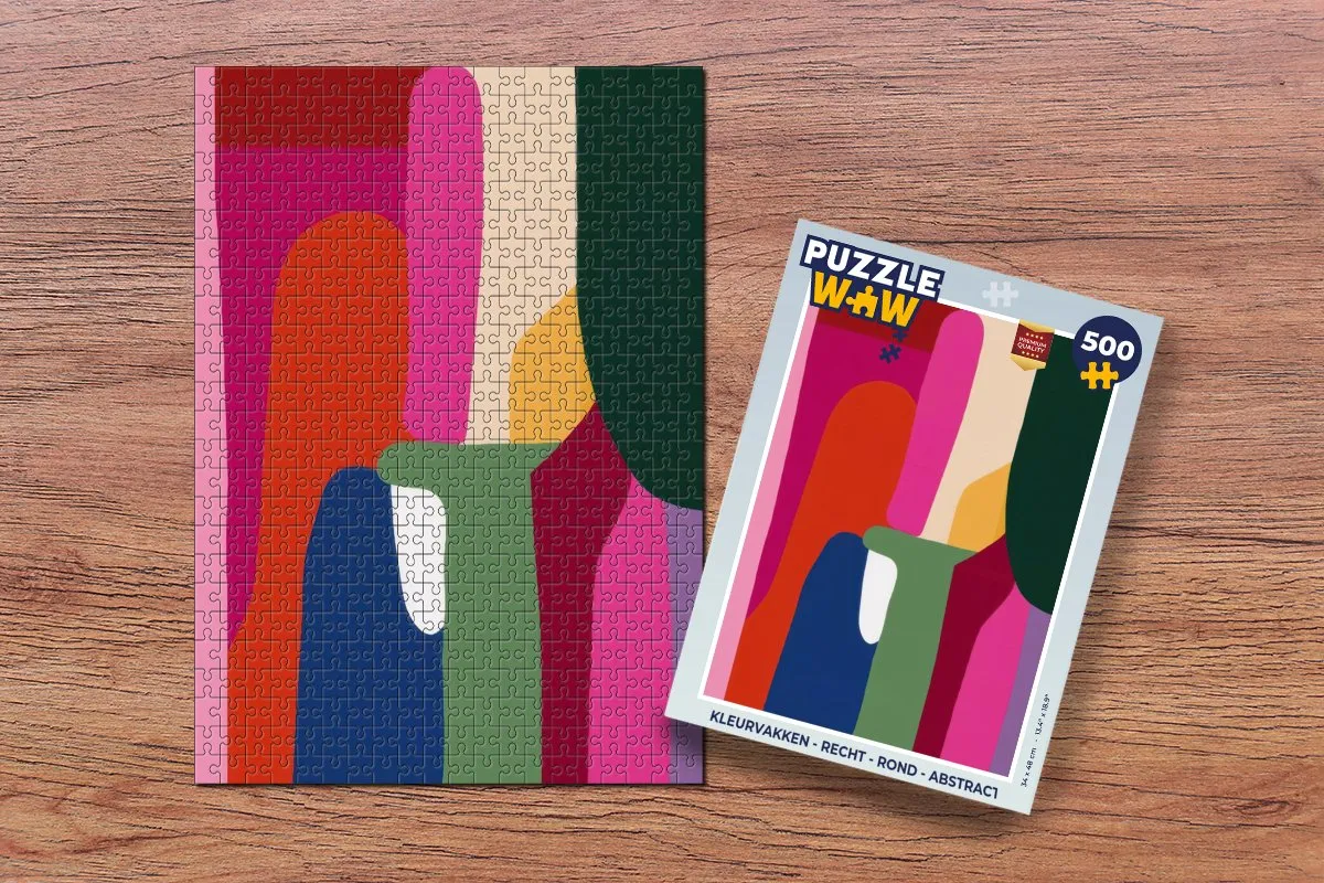 PuzzleWow Kleurvakken Abstract Legpuzzel 500 Stuks - MPN 8721406843702