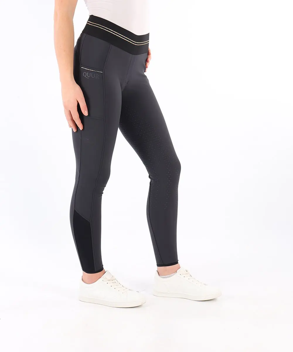 QUUR Qnila Full Grip Paardrijlegging 32 - Donkerblauw-goud