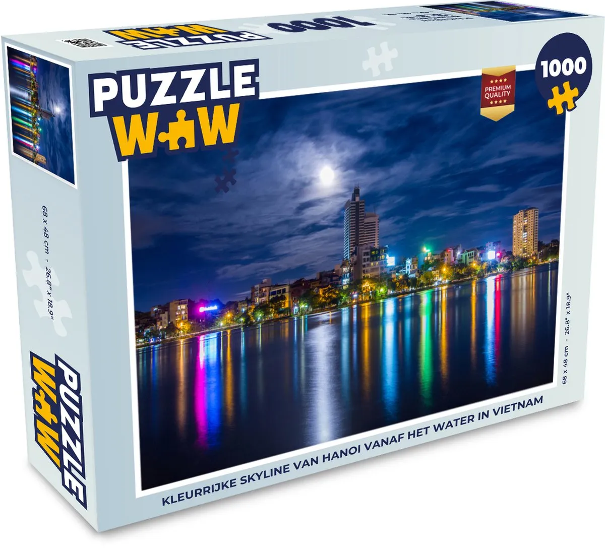 PuzzleWow Hanoi Skyline Legpuzzel 1000 Stuks - Multicolor