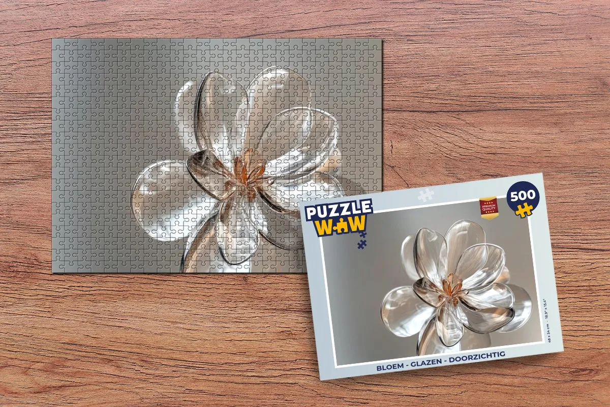 PuzzleWow Bloem Glazen Legpuzzel 500 Stuks - MPN 8721375321508