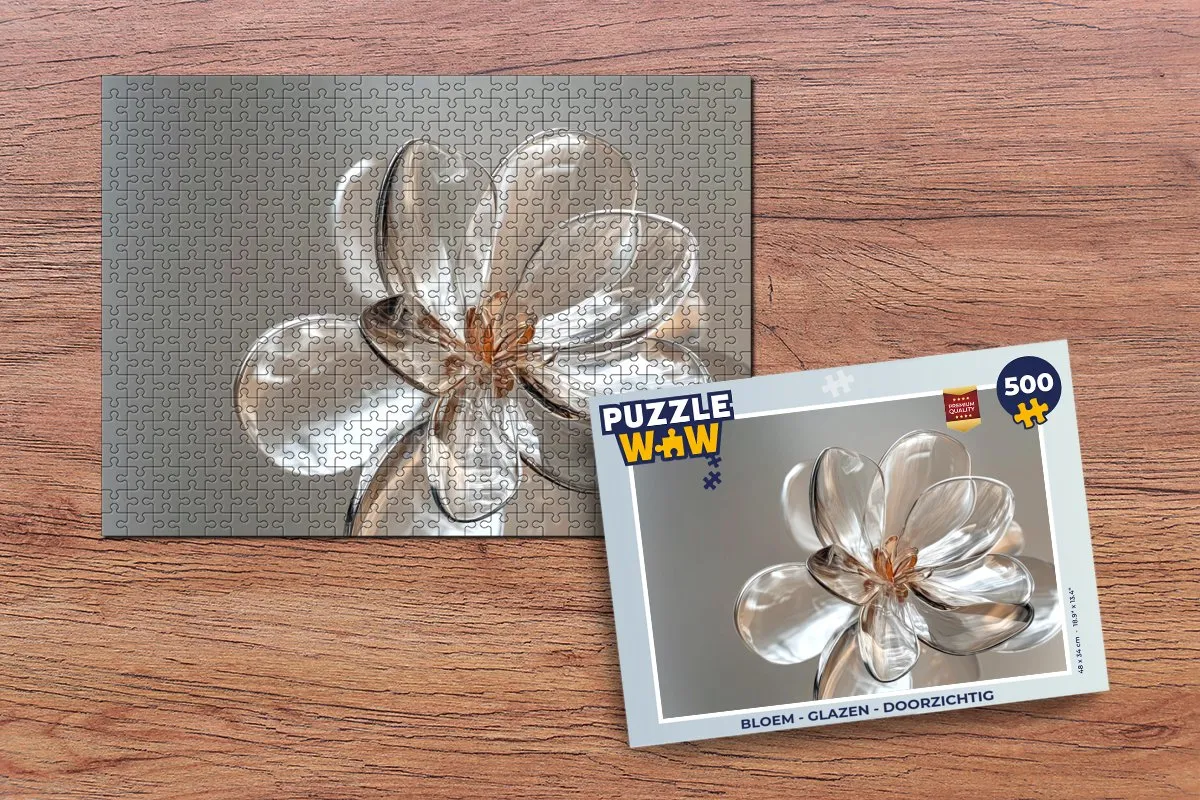 PuzzleWow Bloem Glazen Legpuzzel 500 Stuks - MPN 8721375321508