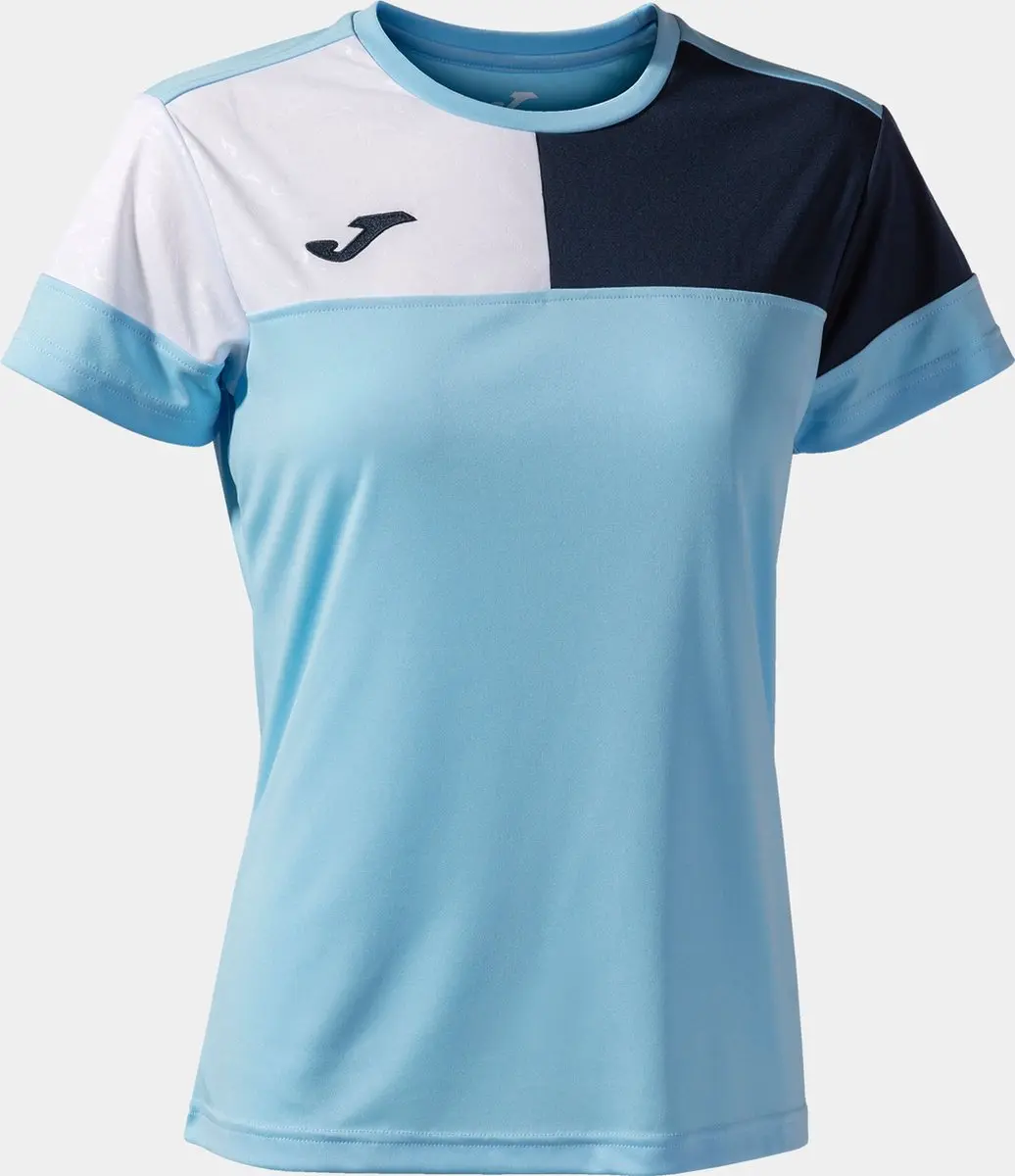 Joma Dames T-shirt Camiseta Manga Sky Blue-Marineblauw XS