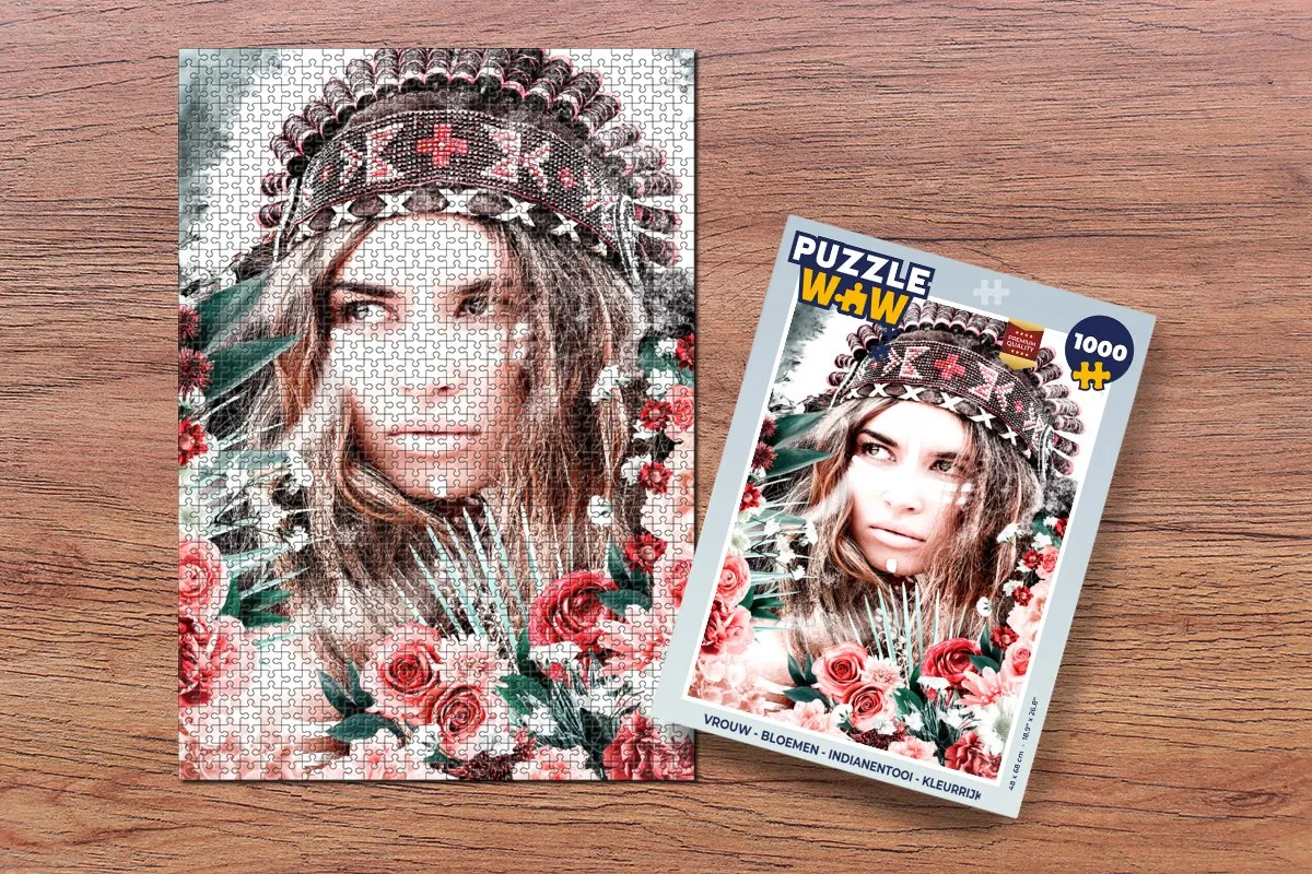 PuzzleWow Bloemen Legpuzzel 1000 Stuks - Multicolor