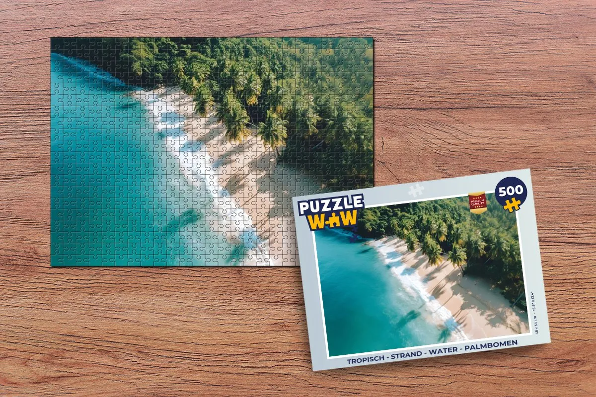 PuzzleWow Tropisch Strand Legpuzzel 500 Stuks - 8721414234592