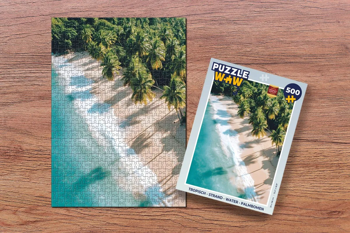 PuzzleWow Tropisch Strand Legpuzzel 500 Stuks - 8721414234592