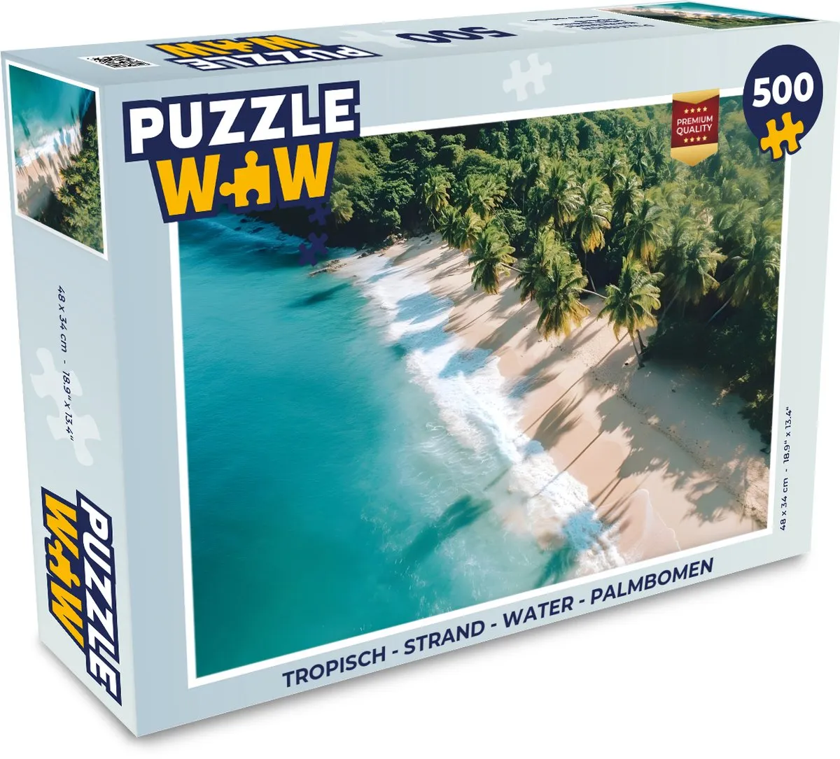PuzzleWow Tropisch Strand Legpuzzel 500 Stuks - 8721414234592