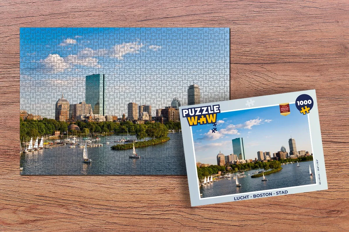 PuzzleWow Boston Stad Legpuzzel 1000 Stuks - Multicolor