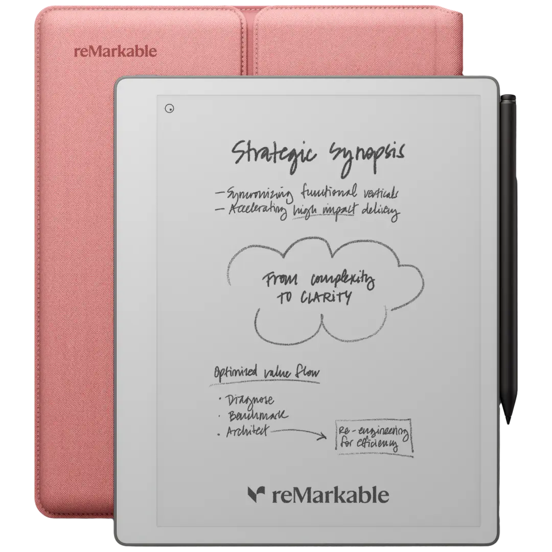 reMarkable Paper Pure met Marker Plus en sleeve