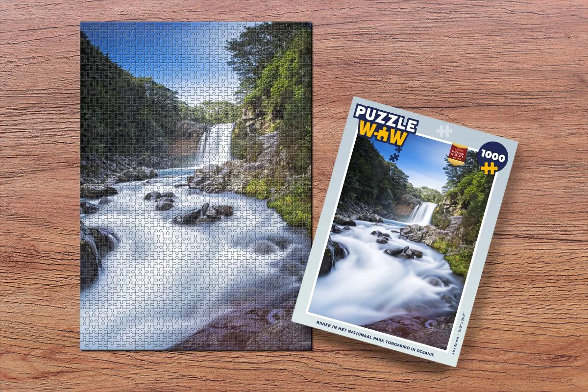 PuzzleWow Rivier Tongariro Legpuzzel 1000 Stuks - Multicolor