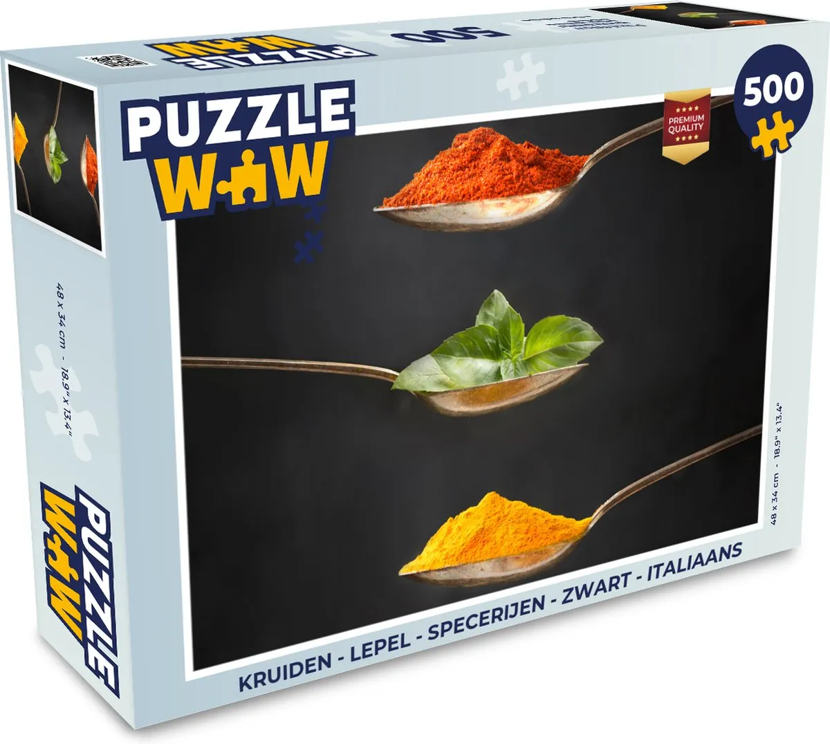 PuzzleWow Italiaanse Kruiden Lepel Puzzel 500 Stuks - Multicolor