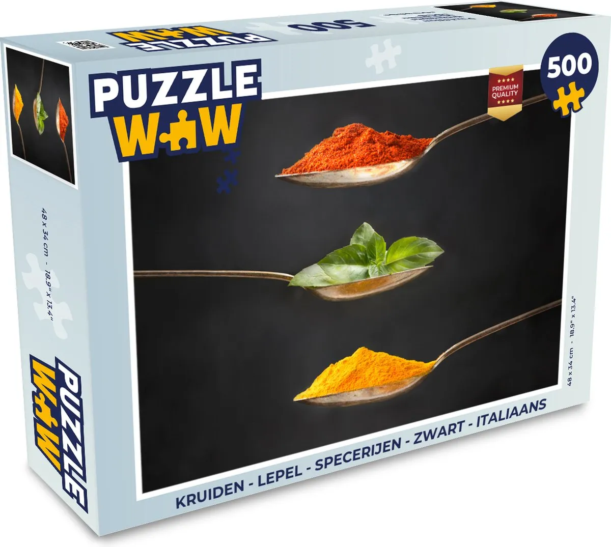 PuzzleWow Italiaanse Kruiden Lepel Puzzel 500 Stuks - Multicolor
