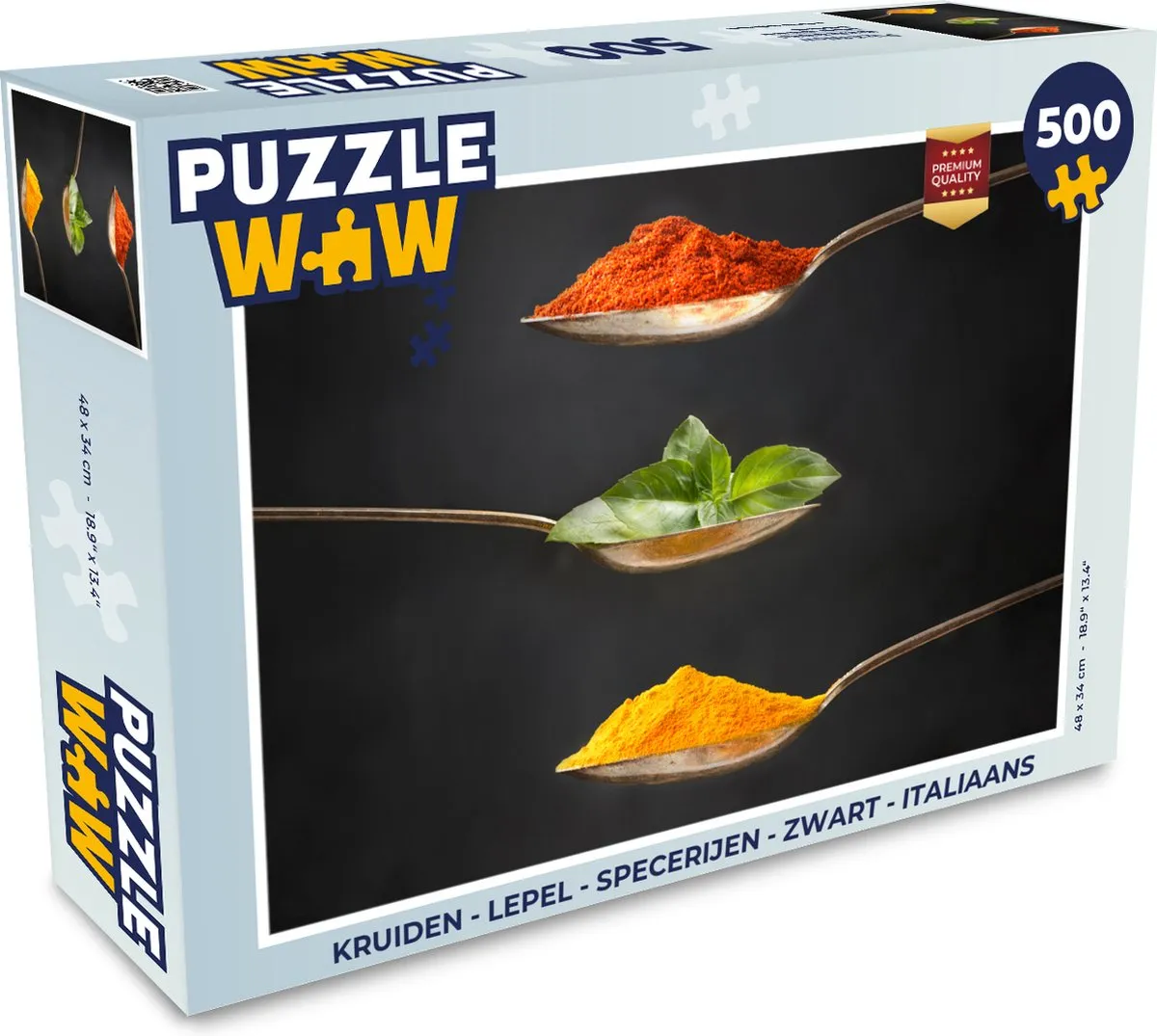 PuzzleWow Italiaanse Kruiden Lepel Puzzel 500 Stuks - Multicolor