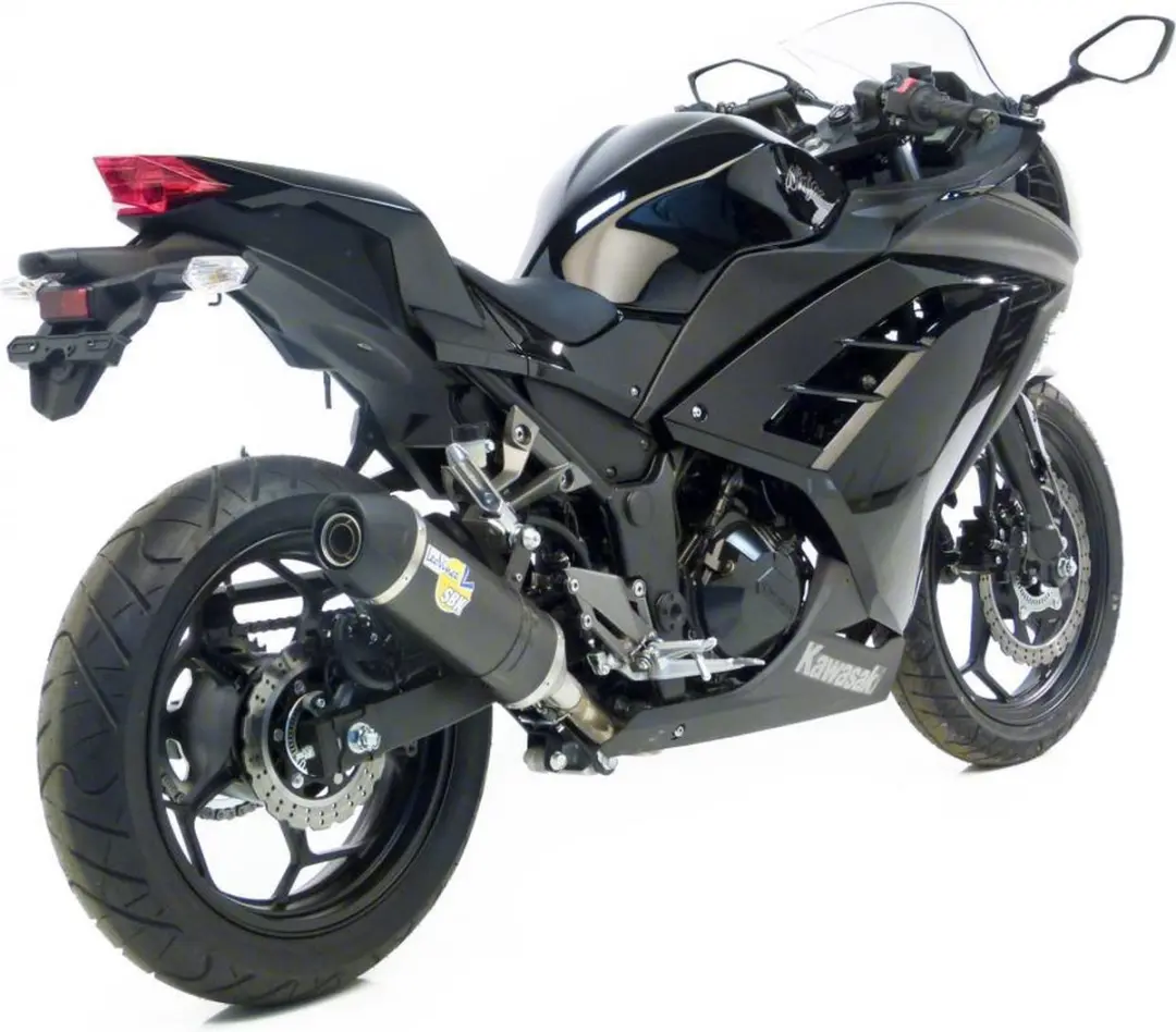 Silencieux pot échappement carbone Leovince pour moto Kawasaki Ninja 300 Ie 201