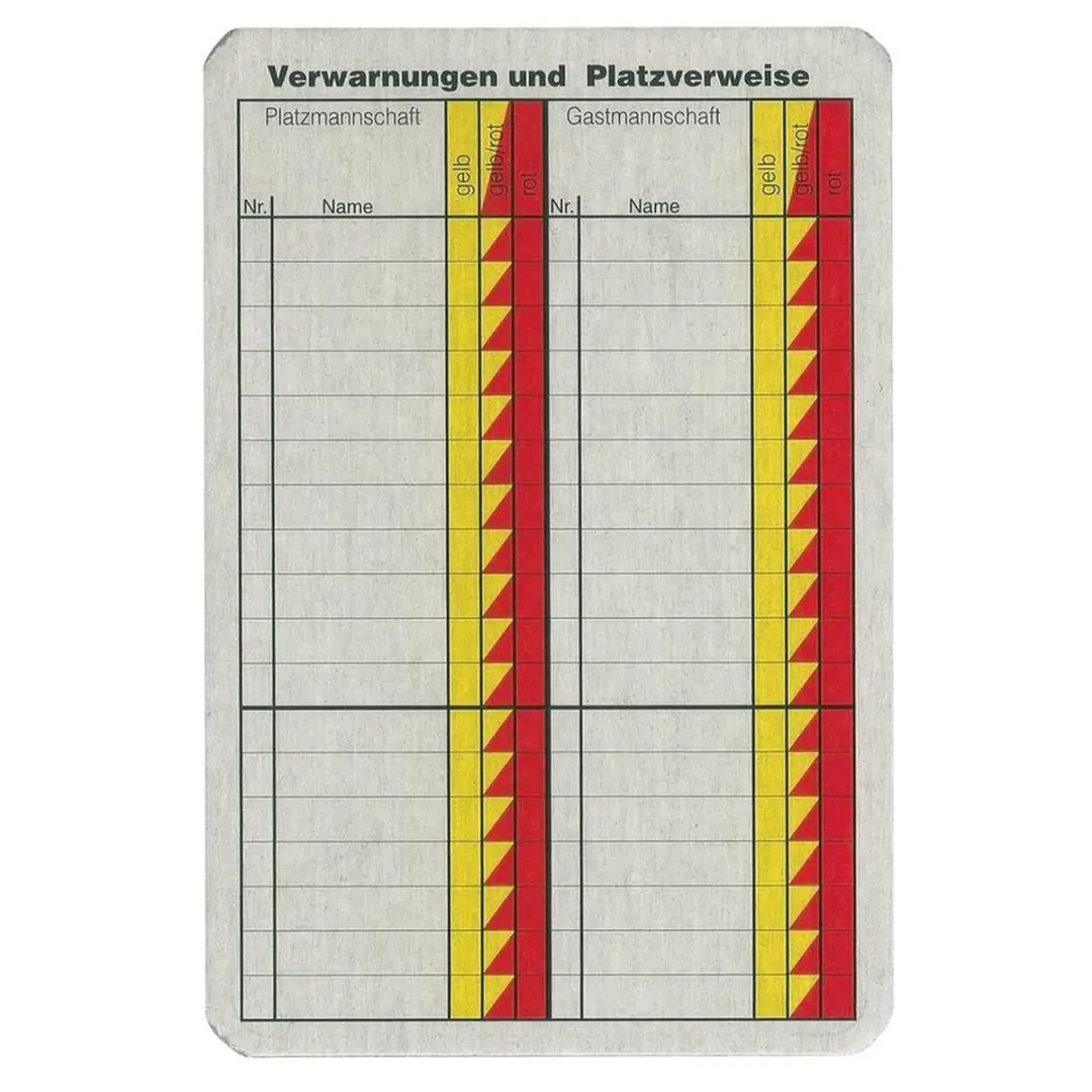 Erima Scheidsrechterset Notitiekaarten - 50 Stuks Wit