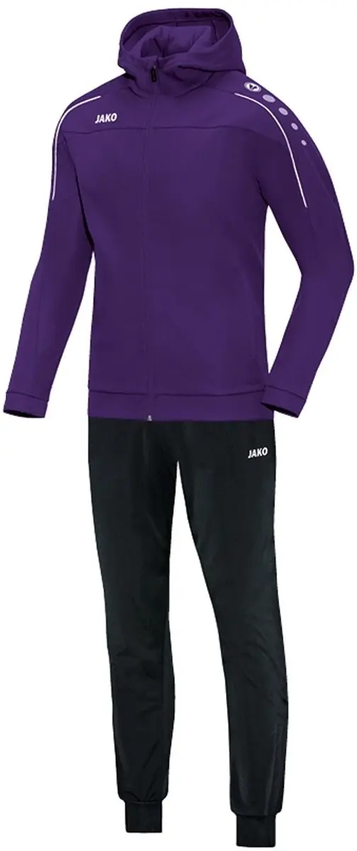 Jako - Hooded Tracksuit Classico Woman - Polyesterpak met kap Classico - 46 - Paars