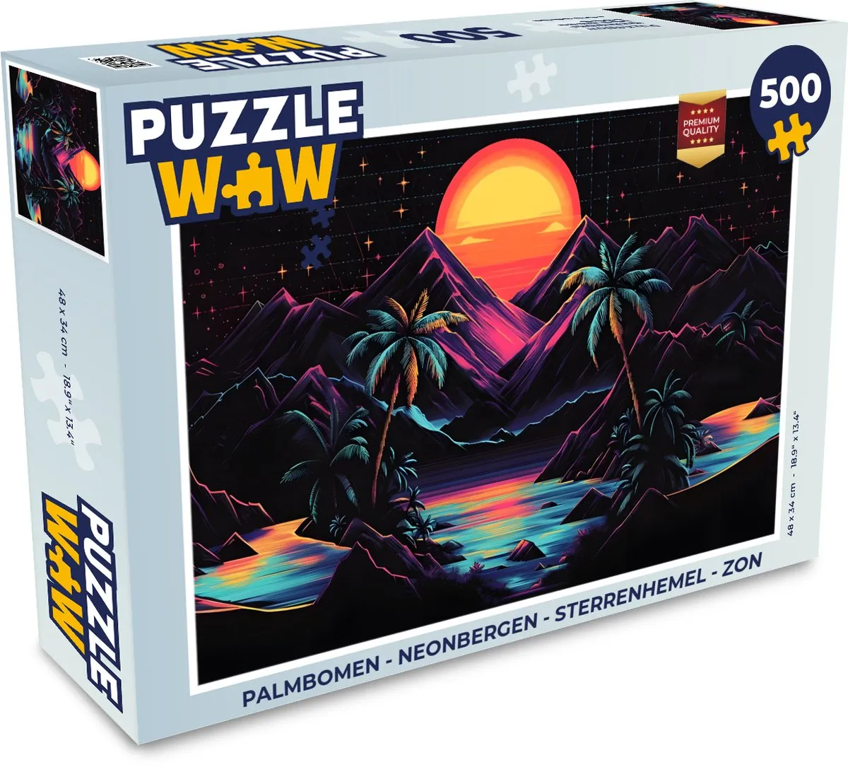 PuzzleWow Neonbergen Legpuzzel 500 Stuks