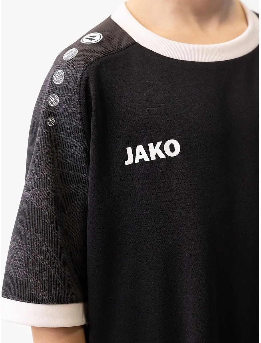 JAKO Iconic Shirt Korte Mouw Kinderen 116 - Zwart
