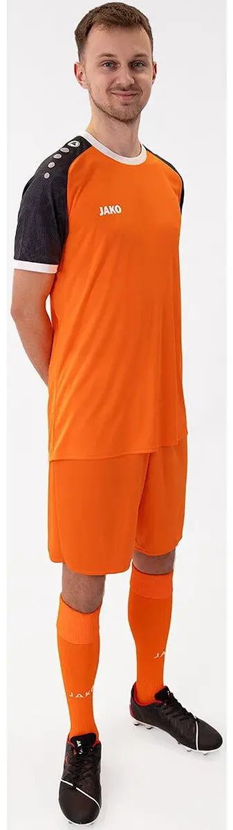 JAKO Iconic Shirt Korte Mouw Heren - Fluoro Oranje XXL
