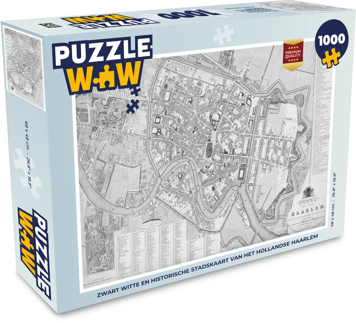 PuzzleWow Haarlem Antiek Legpuzzel 1000 Stuks - Multicolor