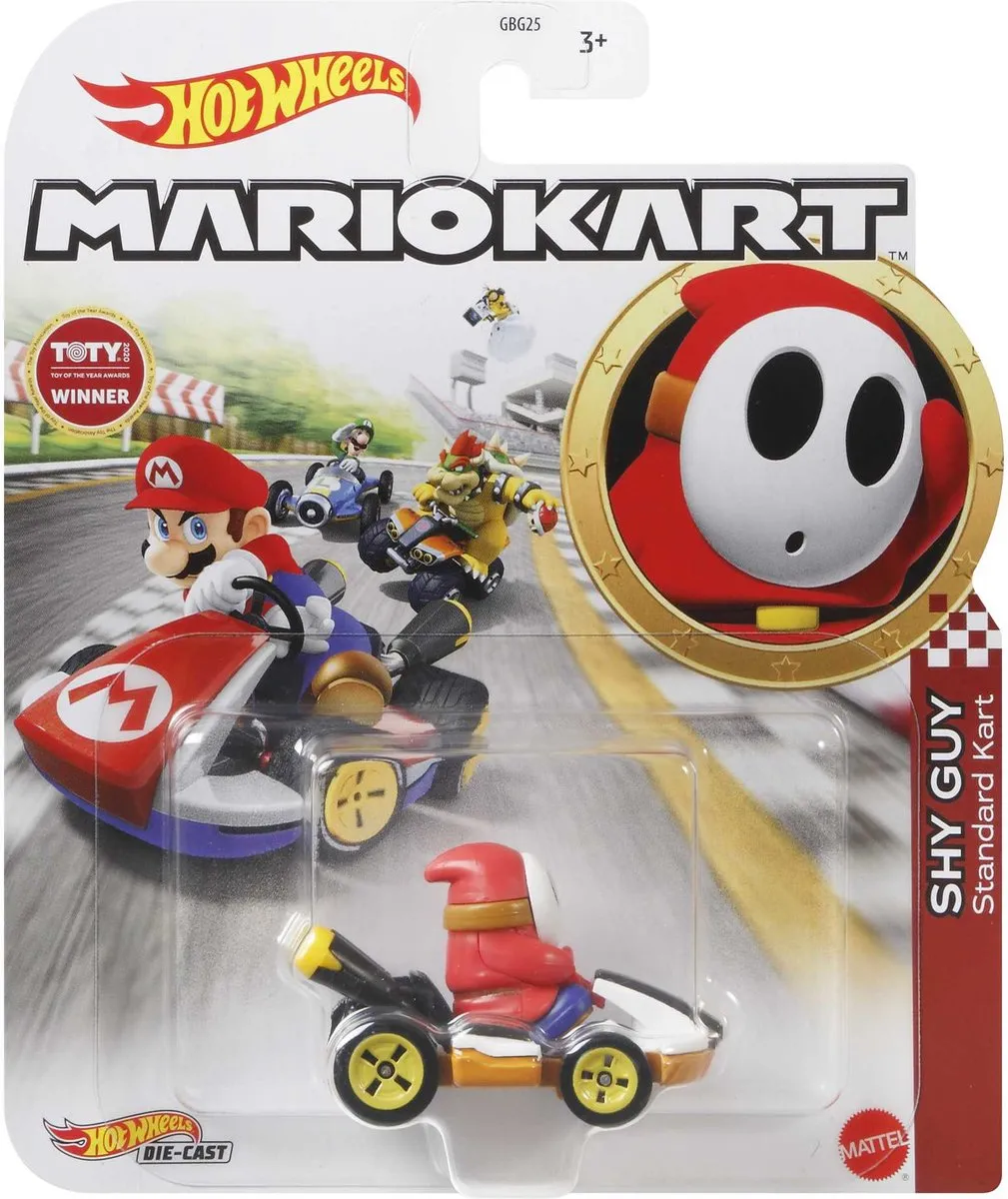 Hot Wheels Super Mario Kart Shy Guy - GRN25 Multikleur