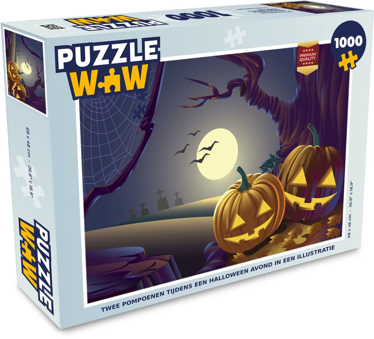 PuzzleWow Legpuzzel Twee Pompoenen 1000 Stuks