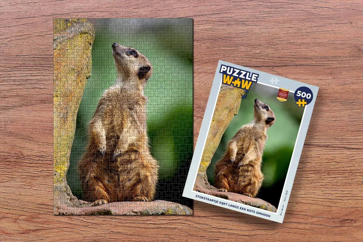 PuzzleWow Stokstaartje Legpuzzel 500 Stuks