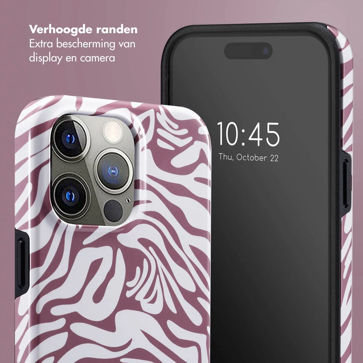 Selencia Hoesje iPhone 15 Pro Max Trippy Swirl Dark Rose