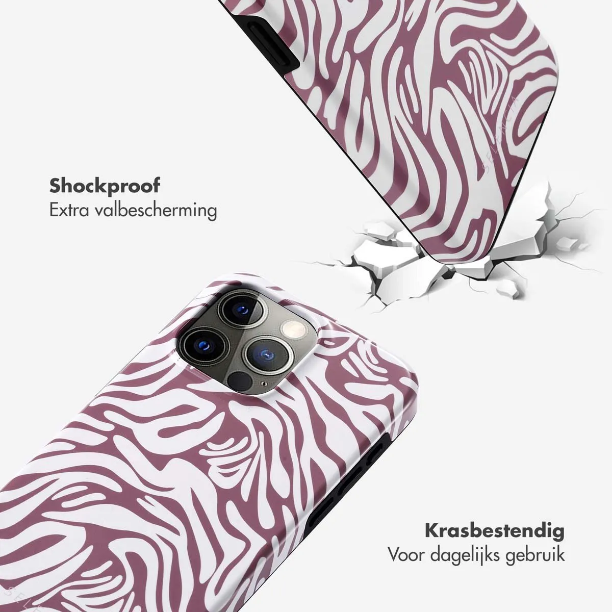 Selencia Hoesje iPhone 15 Pro Max Trippy Swirl Dark Rose