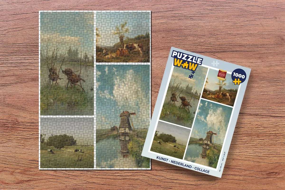 PuzzleWow Nederland Collage Legpuzzel 1000 Stuks - Multicolor