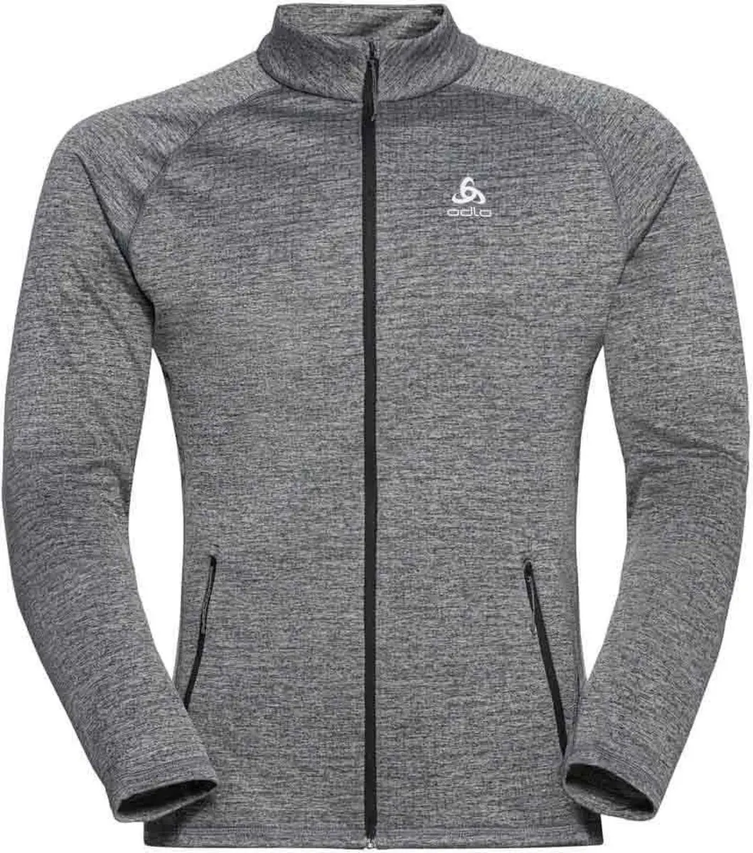 Odlo Fli Fleece Met Volledige Rits Grijs L Man