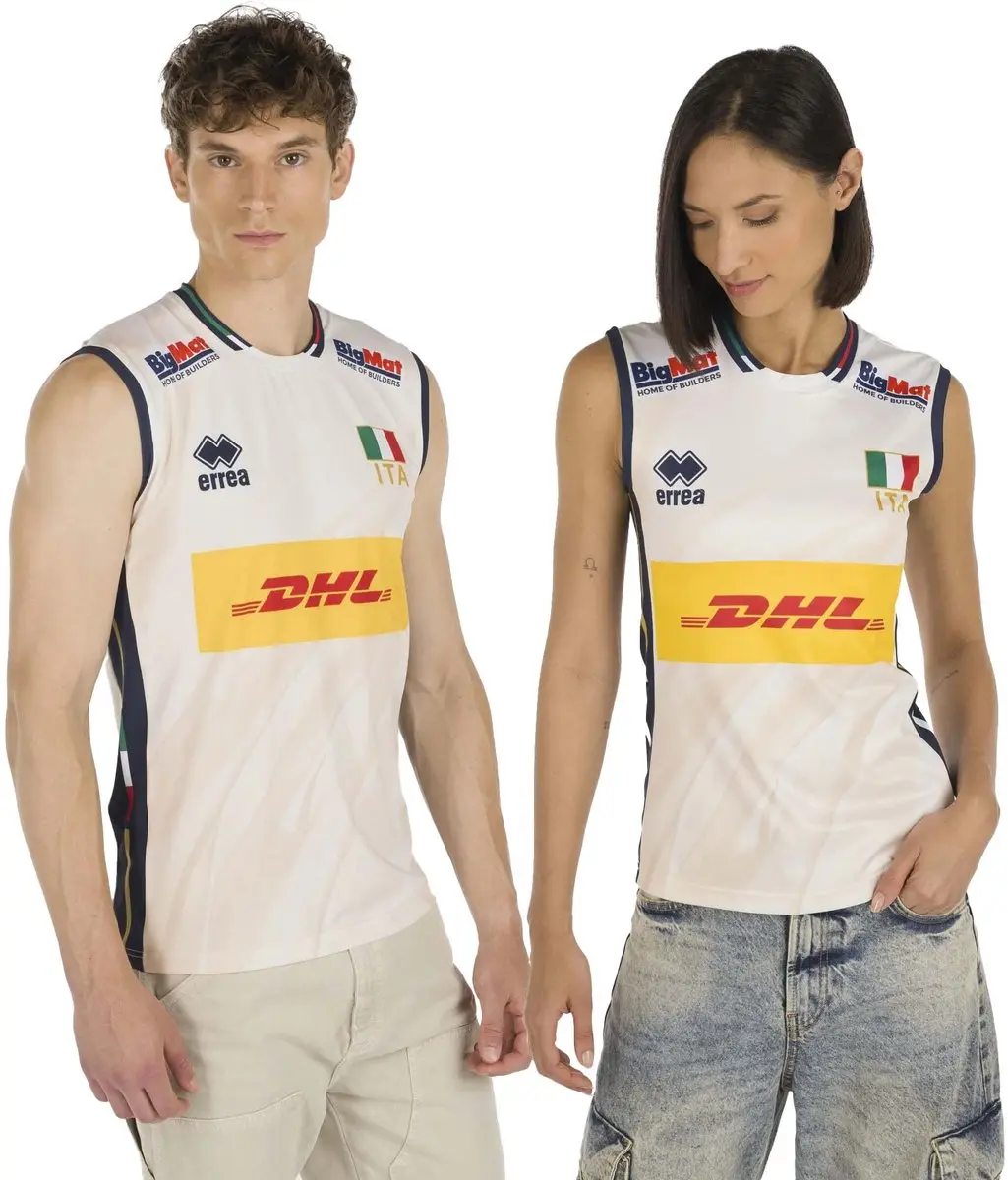 Errea Italiaans Volleybalnationalenteam 2E Wedstrijdshirt Unisex Shop Jr 25/28