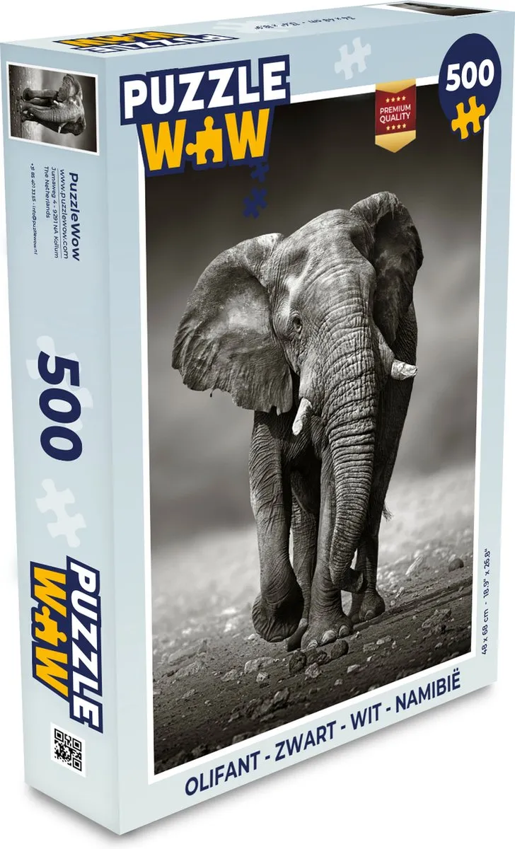 PuzzleWow Olifant Legpuzzel 500 Stuks