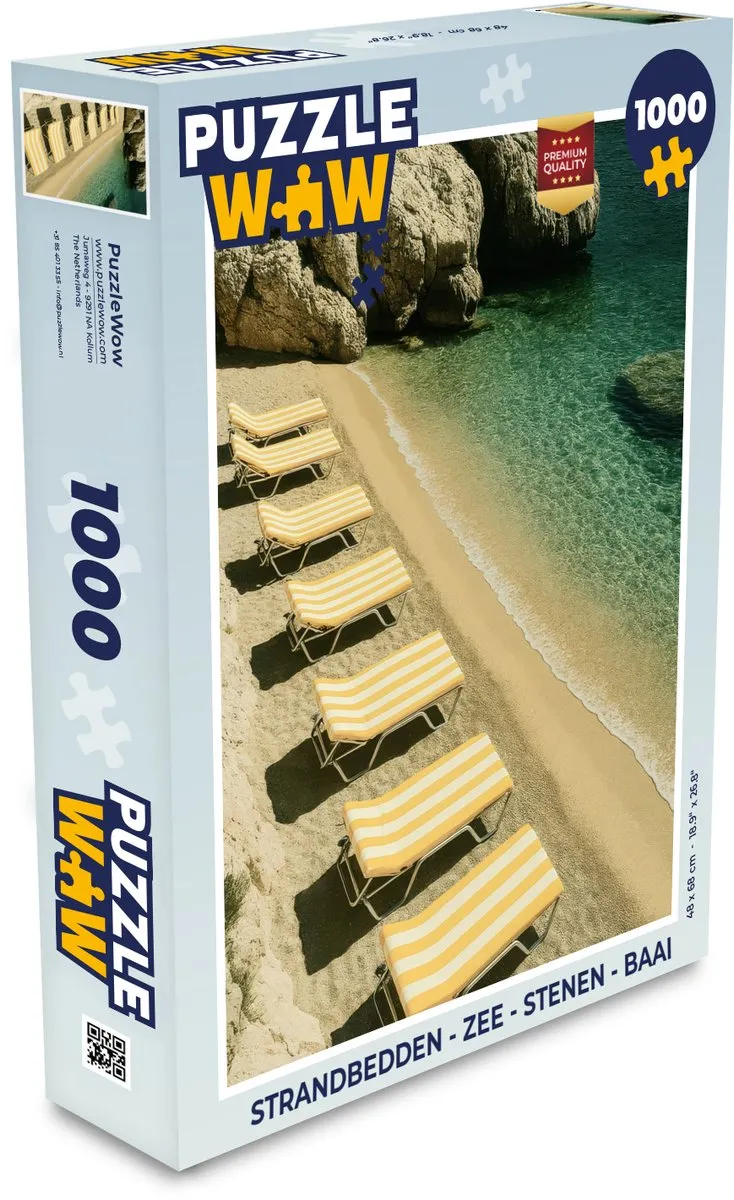 PuzzleWow Strandbedden Legpuzzel 1000 Stuks