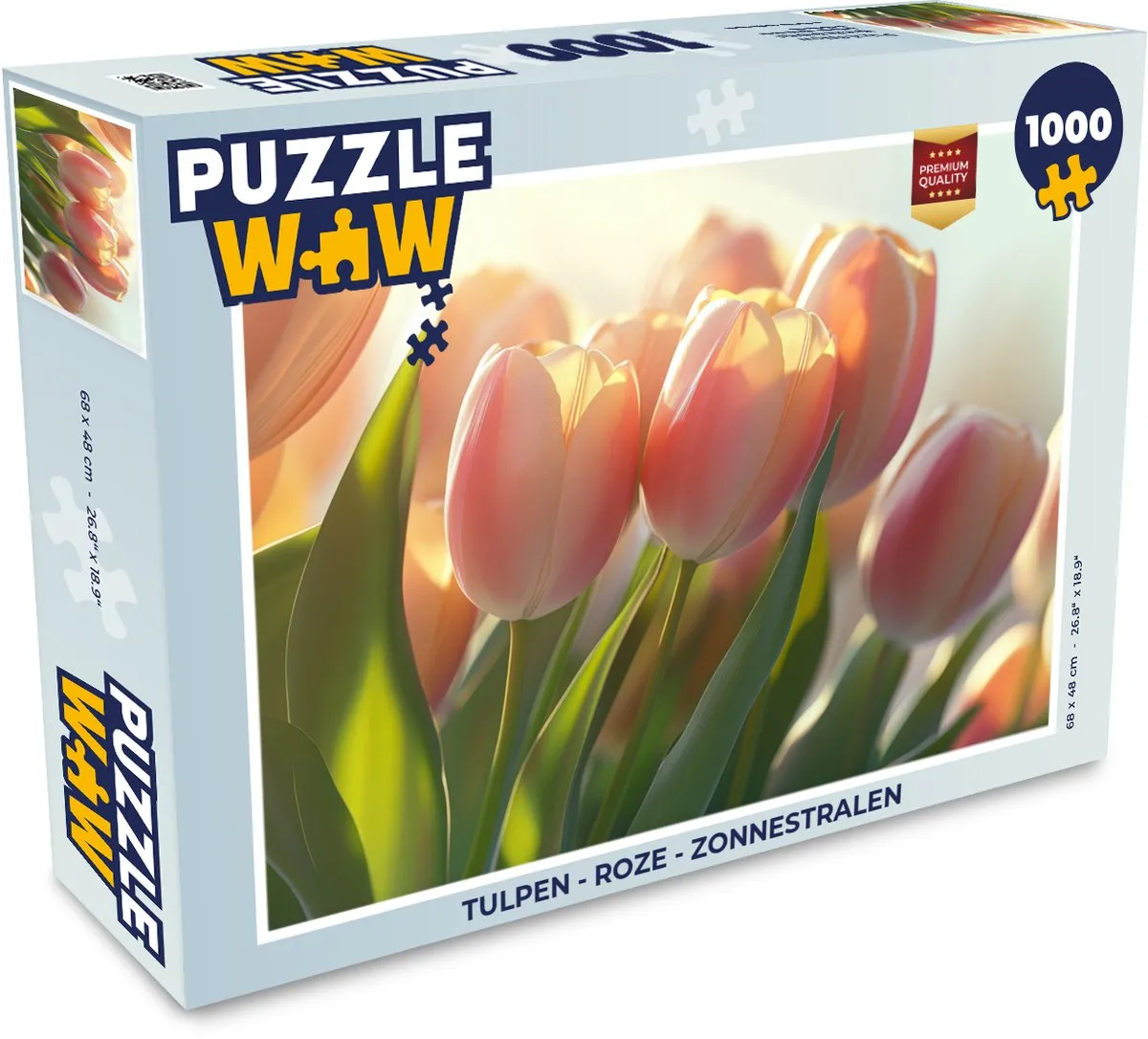 PuzzleWow Legpuzzel Tulpen Roze 1000 Stuks