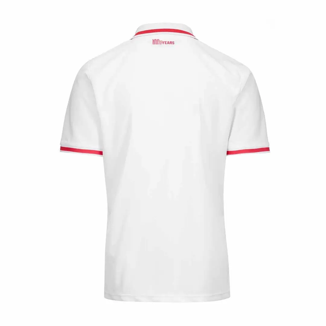 Kappa AS Monaco Trainingsshirt 2024/25 - 8 jaar - Wit/Rood - afbeelding 4 van 6