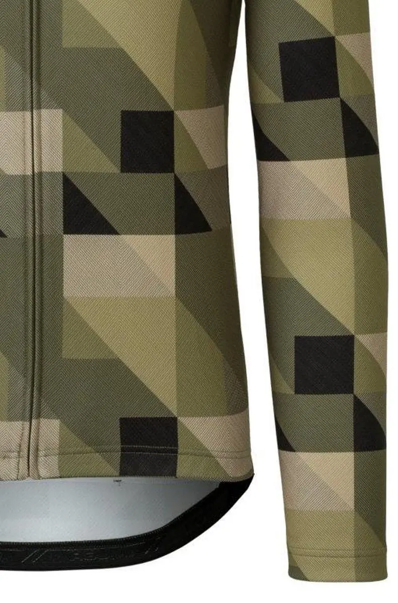 AGU Triangle Stripe Fietsshirt Heren - Lange mouwen - M - Groen - afbeelding 2 van 6