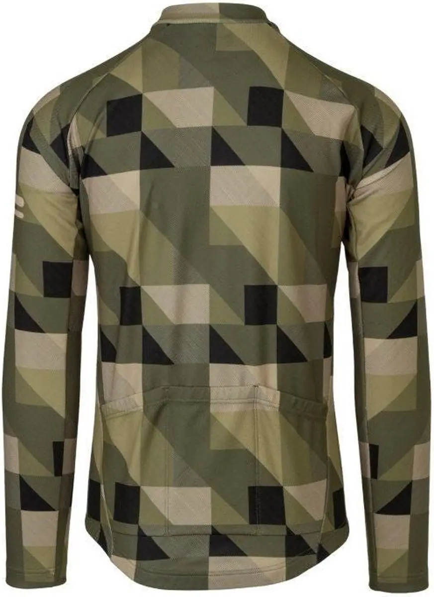 AGU Triangle Stripe Fietsshirt Heren - Lange mouwen - M - Groen - afbeelding 5 van 6