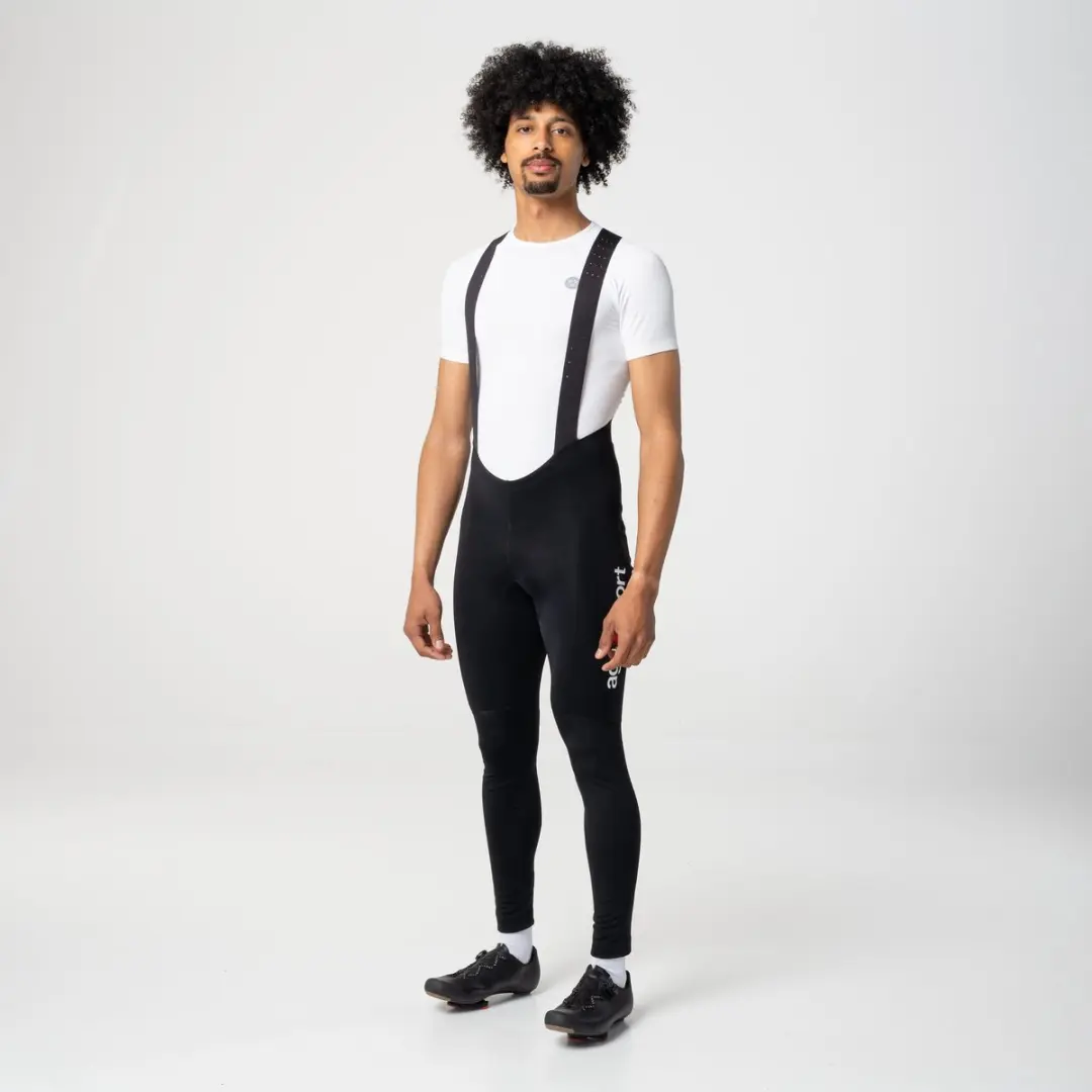 AGU Performance Warm Bibtight Heren Fietsbroek - Thermofiber - Wind- en Waterafstotend - Zwart XL - afbeelding 5 van 6