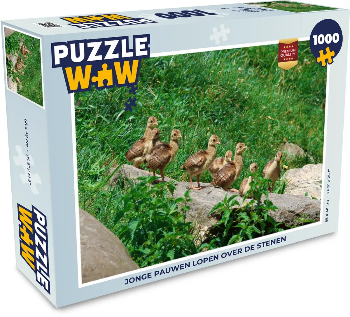 PuzzleWow Vogels Gras Legpuzzel 1000 Stuks