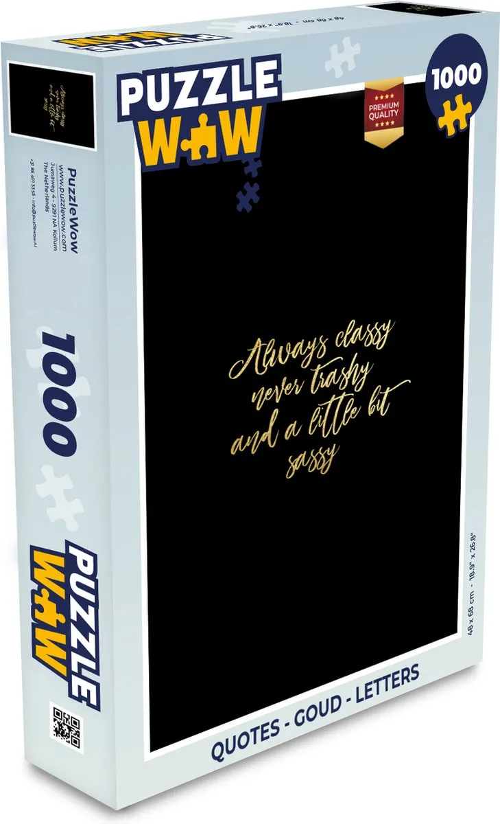 PuzzleWow Quotes Legpuzzel 1000 Stuks
