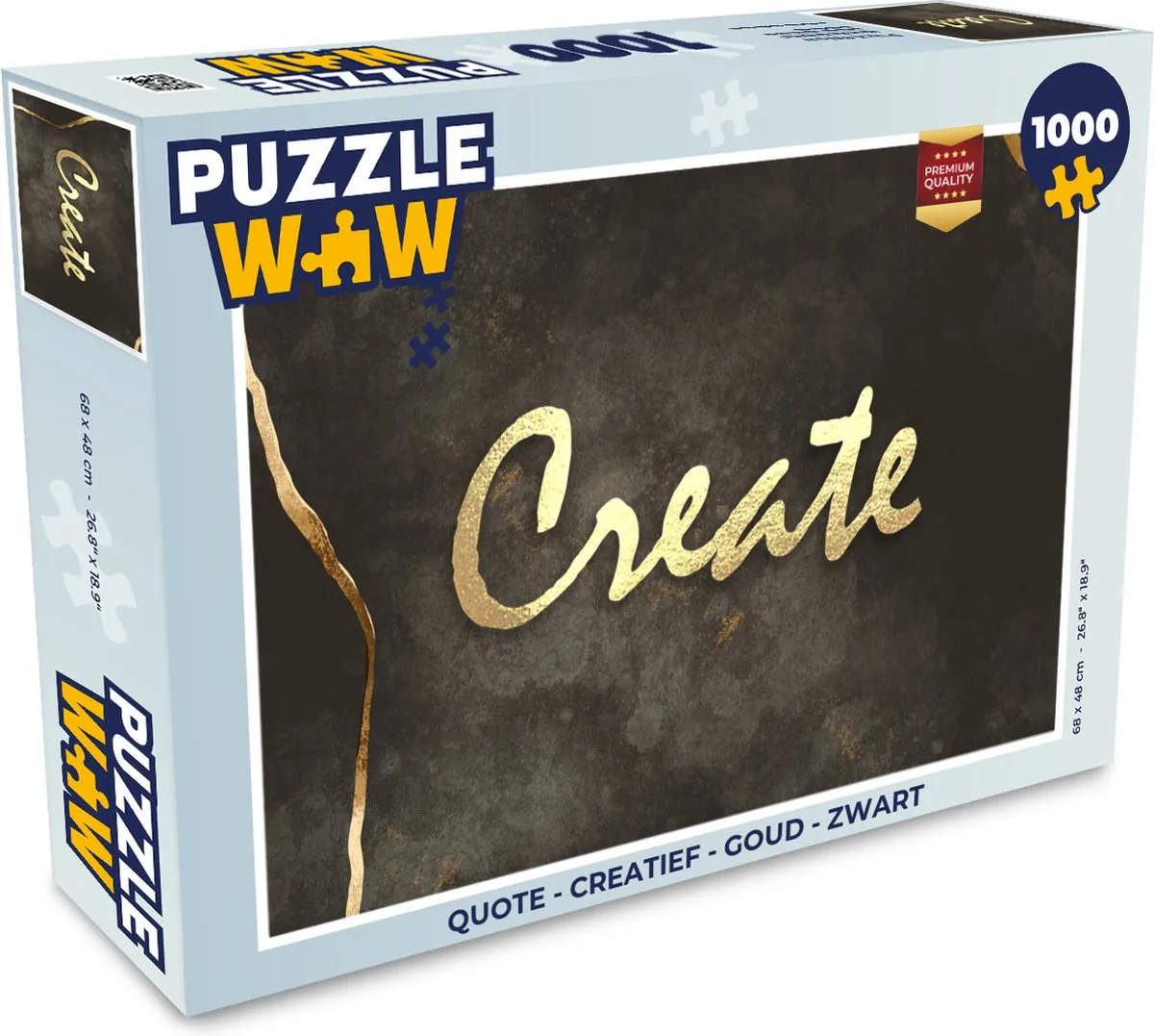 PuzzleWow Quote Legpuzzel 1000 Stuks - Multicolor